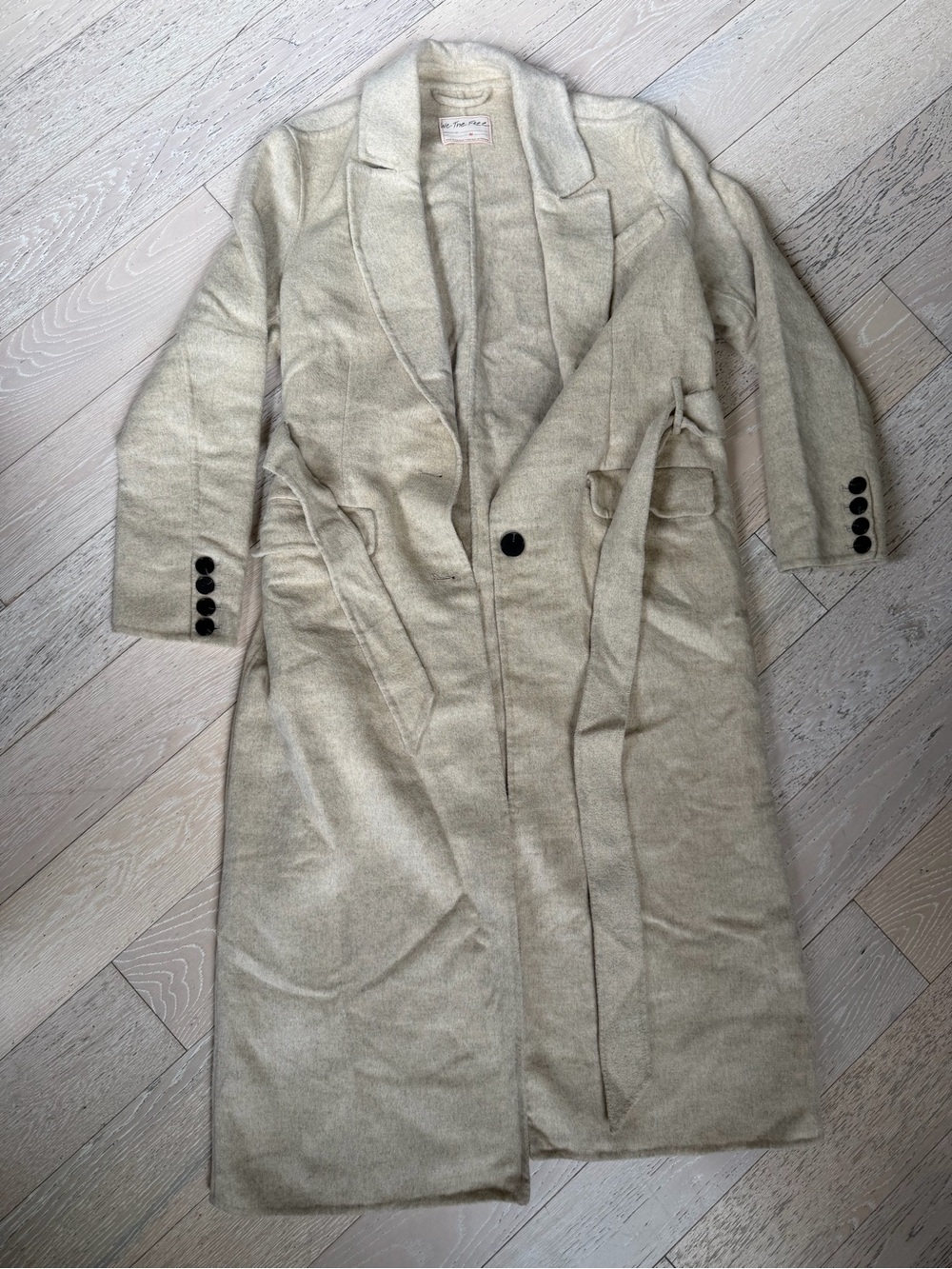 We The Free Long Belted Trench Coat - Cream